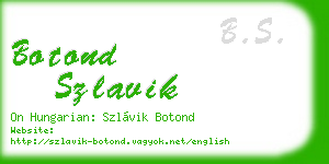 botond szlavik business card