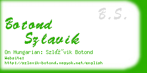 botond szlavik business card